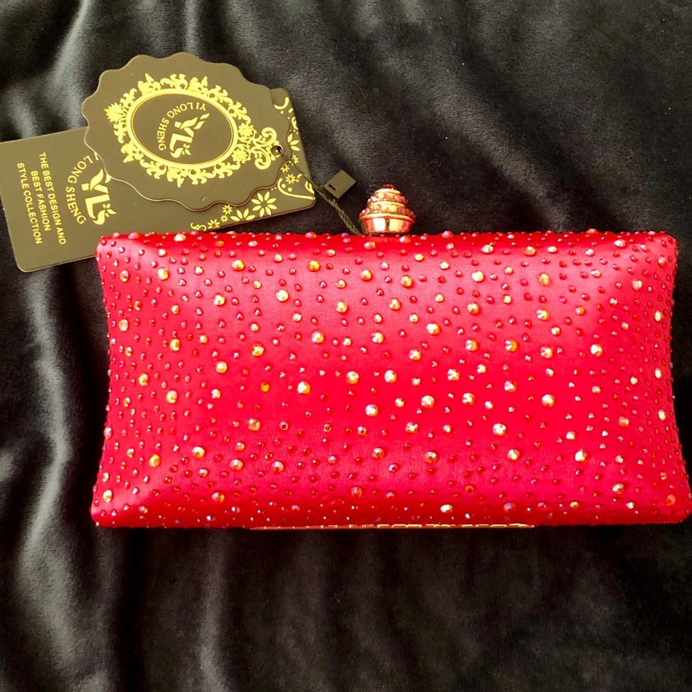 NWT pink party clutch